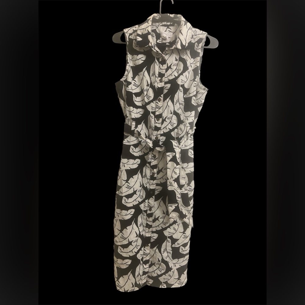 LINEN SLEEVELESS MIDI DRESS. Worn once
